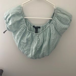 Light Blue Crop Top